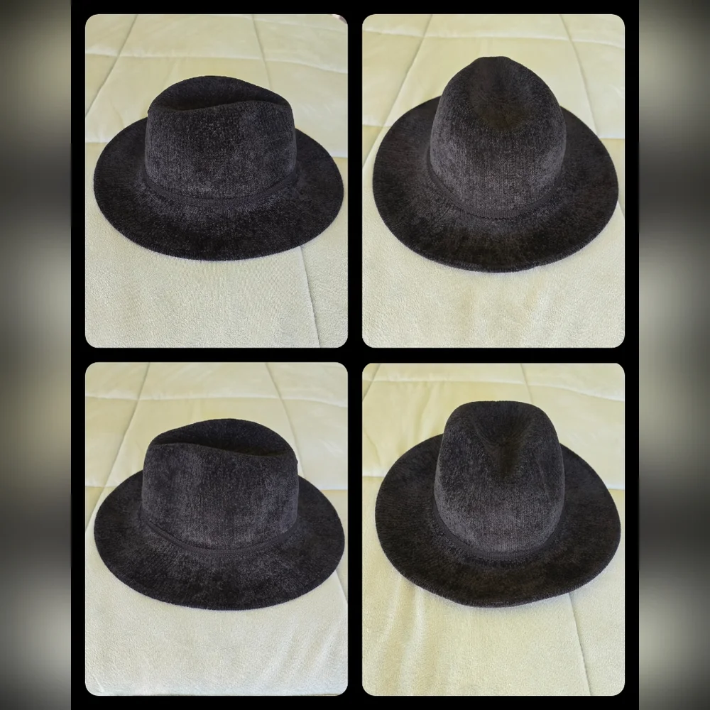 EUC FOLDABLE Timeless Fedora Style Black Hat, One Size